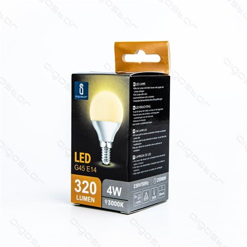 Outlet: Aigostar E14 - 4W LED lampa, G45, 320 Lumen, varmvit