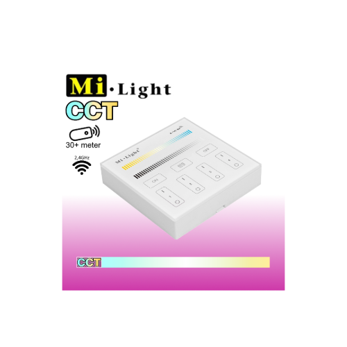 Outlet: Mi-Light CCT väggpanel för 2,4 GHz batteri - 4 zoner