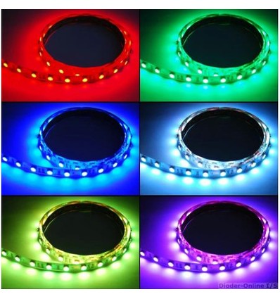 Lagertömning: 5m RGB LED strip 12V, 600 lm/m