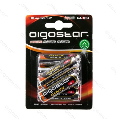 Outlet: 6 stk Aigostar LR6 AA Batteri, 1,5V