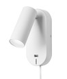 EGO LED Væglampe med USB og Touch dæmp, 4,5W, Nielsen Light - hvid