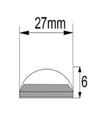 50 cm LED skåpbelysning - 6mm hög, 12V DC, 4W, med plugg