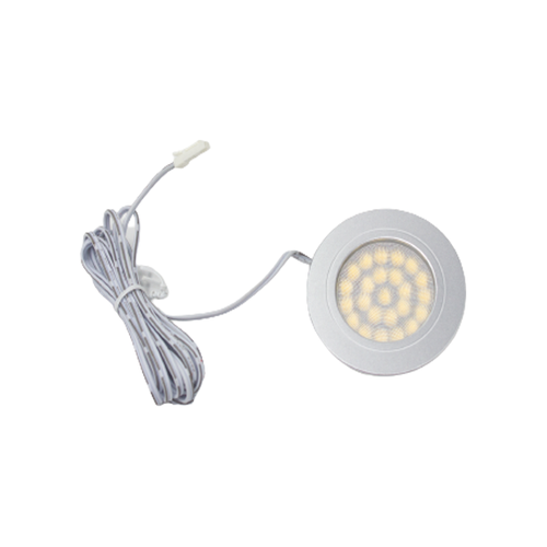 LEDlife RecoTouch köksbelysning - Touch, Hål: Ø6 cm, Mål: Ø6,8 cm, borstad stål, 2,2W, 12V DC