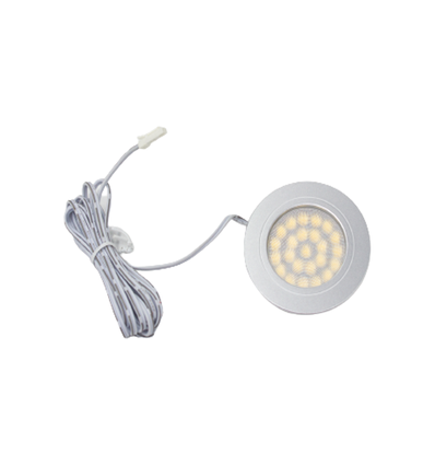 LEDlife RecoTouch köksbelysning - Touch, Hål: Ø6 cm, Mål: Ø6,8 cm, borstad stål, 2,2W, 12V DC