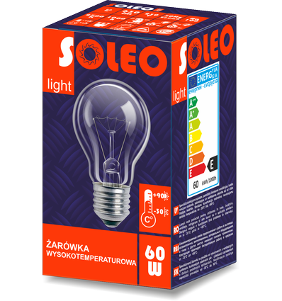 40W SOLEO, E27 glödlampa, 420lm, dimbar, A55