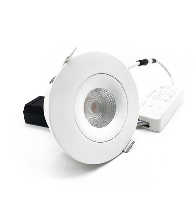 LEDlife 7W Low profile inbyggningsspot - Hål: Ø8,3 cm, Mål: Ø10 cm, RA95, CCT, dimbar, 230V