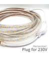 5 m. vattentät LED strip (Type Z) - 230V, IP67, 120 LED/m, 9W/m, 1200 lumen/m