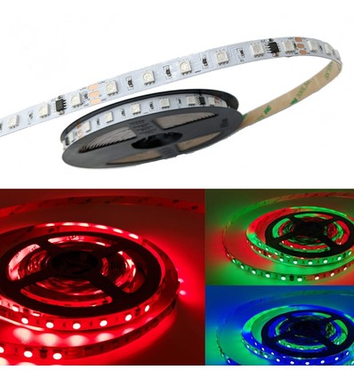 12W/m RGBIC LED strip - 5m, IP20, 60 LED per meter, 24V