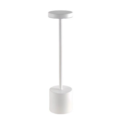 Uppladdningsbar LED bordslampa - Vit, touch dimbar, CCT, IP20