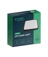 V-Tac 18W LED takarmatur - 25 x 25cm, svart kant, inkl. ljuskälla